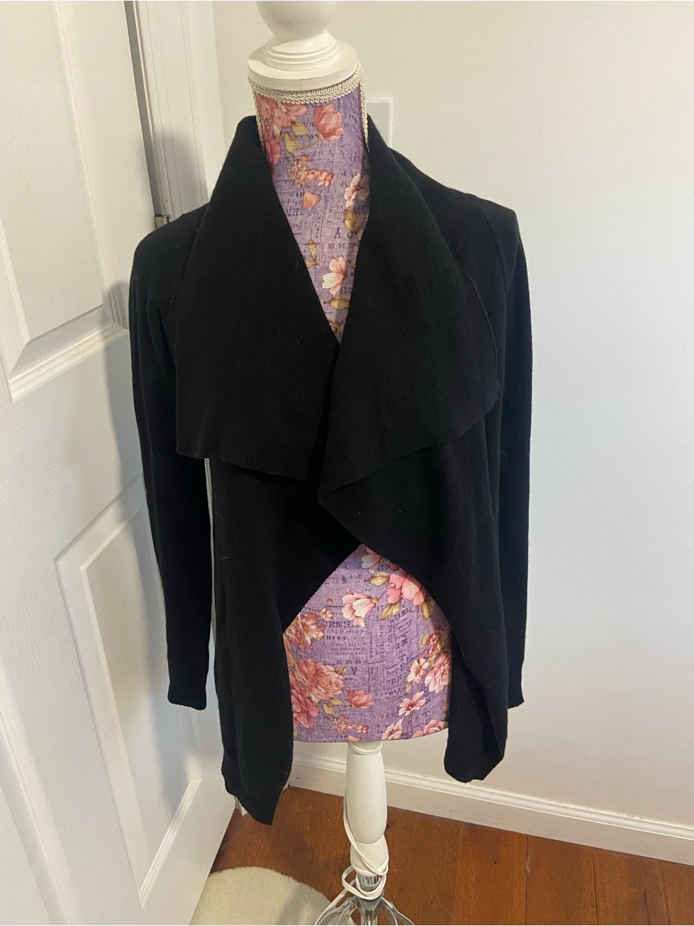 Gap cashmere black waterfall cardigan small